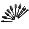 Bestgle 10pcs 3mm 1/8" Shank Rotary Burr Rasp Set Carbon