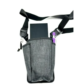 DCCStands Clover Flex 3/4 Payment Pouch II with Sling/Waistbelt and New Phone Pouch, Black, Wear on Shoulder Or Waist.