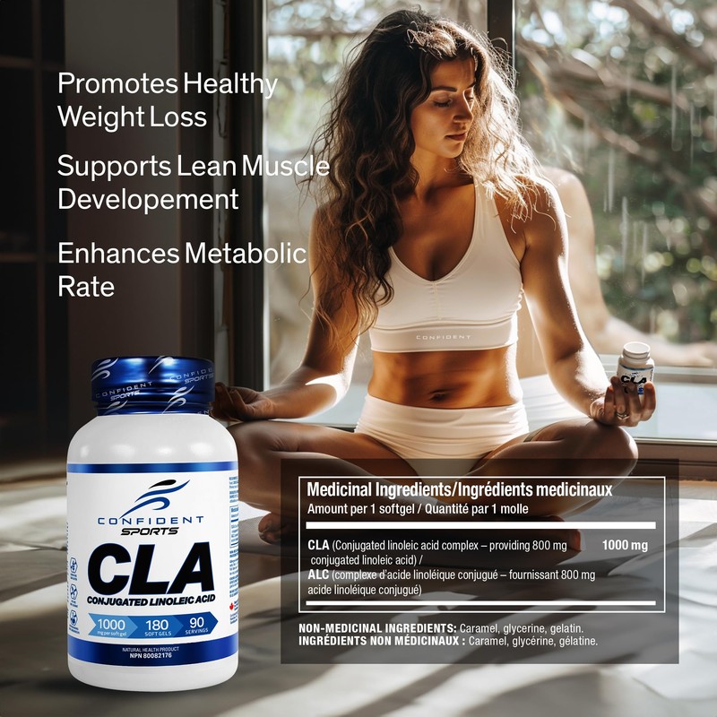 CONFIDENT SPORTS – CLA (Conjugated Linoleic Acid) – 1000 mg