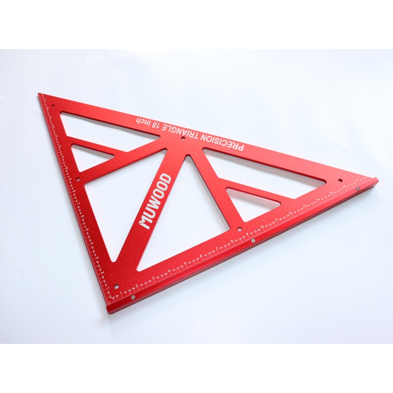 Precision Triangle Square 18 inch, Imperial Scale Framing Square for