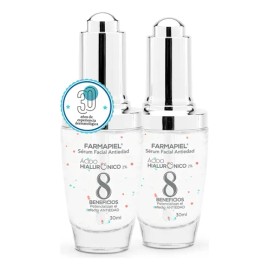 2 Piezas De Serum Facial Antiedad Con 8 Tipos De Acido Hialuronico Concentración 2% Suero Facial con Vitamina C, Vitamina E y A Para Todo Tipo De Piel Día/Noche Hidratacion Antiarrugas Antioxidante
