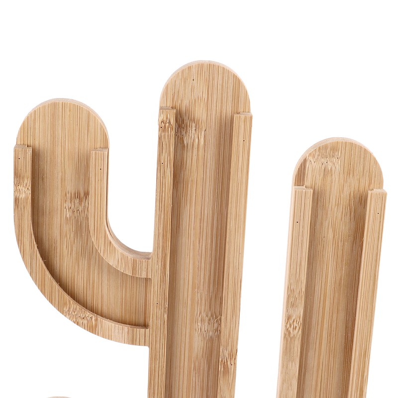 Wooden Coffee Capsule Holder Removable Coffee Pod Holder Cactus Shape