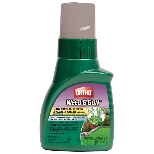 Ortho Weed B Gon Chickweed, Clover & Oxalis Killer for Lawns Concentrate, 16 oz.