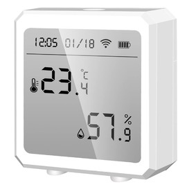 [-] WiFi Hygrometer Thermometer Wireless Temperature Humidity Monitor with App Alerts Indoor Outdoor Temperature Humidity Sensor Compatible with Alexa Google Assistant for Home Greenhouse Cellar [-]