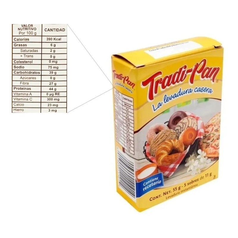 Levadura Casera Tradipan C/5 Sobres 11 G