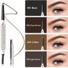Allphv Lápiz De Cejas, Lápiz De Cejas Impermeable Con Pincel