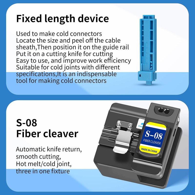 10 in 1 Fiber Tool Kit with Rechargeable Optical Power