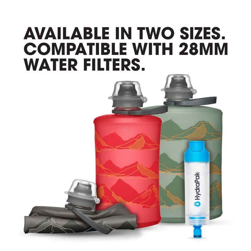 HydraPak Stow - Collapsible Backpacking Water Bottle (500ml) - BPA