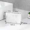 Luxspire 2 Slots Toothbrush and Toothpaste Holder, Resin, Gravel White