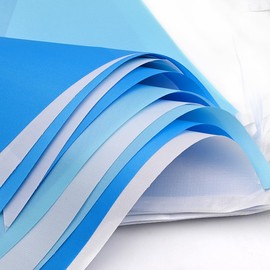 DOJoykey 66ft Bunting Banner, Blue White Bunting Flags Polyester Fabric Bunting Garland 52pcs Waterproof Flags Reusable Bunting for Home Outdoor Birthday Wedding Party Decoration