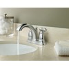 Moen Brantford Chrome Two-Handle Low-Arc Traditional Centerset Bathroom Faucet with