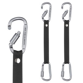 Sumgoo Bag Hook for Fence, Aluminum Alloy Carabiner Strap for Hanging Baseball Softball Pickleball Tennis Bags (Gray 2)