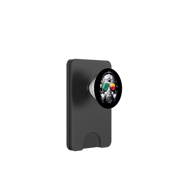 Benin Flag Men's Gas Mask Graphic PopSockets PopWallet for MagSafe