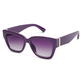 Appassal Retro Oversized sunglasses womens Trendy Square Sunnies for Women UV400 AP3677,Purple/Purple