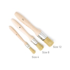 Natural Bristle Glue and Paint Brush by Cord (Size 4)