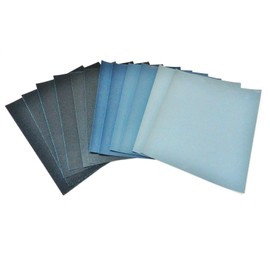Waterproof Sandpaper Assortment 9" x 11" Matador 12 Sheet Wet or Dry S/C Sandpaper Abrasive Sanding Paper 120, 180, 240, 320, 600 and 1500 Grit for Wood, Metal, Paint and Auto Made in Germany