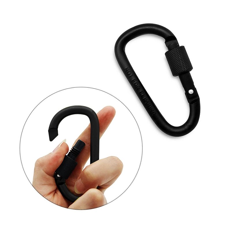 Lotsdonxia D-Shaped Locking Carabiner Clip Versatile Hook for Camping and