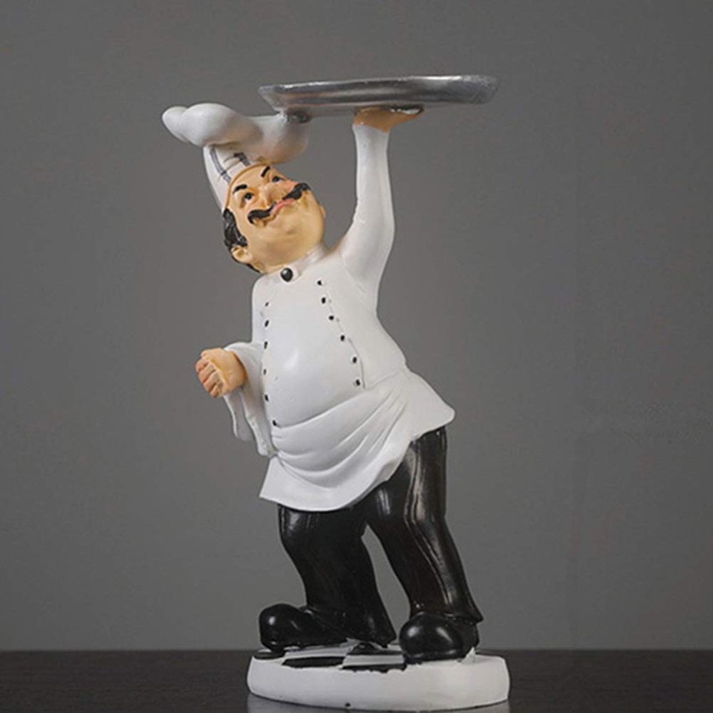 Chef Figurines Chef Statue for Kitchen Counter Top Restaurant Cafe