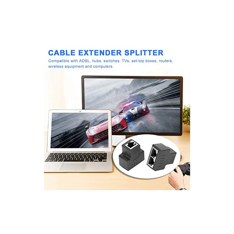 Adaptador Ethernet EBTOOLS, Interfaz Hembra RJ45, Extensor de Cable, Divisor