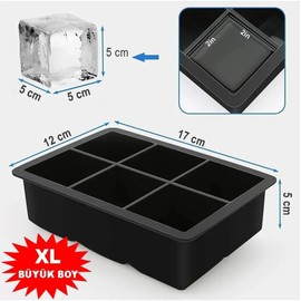 Orret Home Kare Buz Kalıbı | Çok Amaçlı Buz Küpü Kalıbı | | Kare Buz Küpü Kasesi 6 Bölmeli | Kolay Serbest Bırakma Kahve Ev Yapımı Dondurucu için Buz Kalıpları (4 Adet)