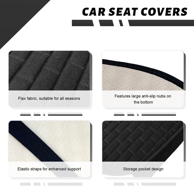 Gdnecad Car Front Seat Cover, Anti-Slip Bottom Auto Seat Cushion