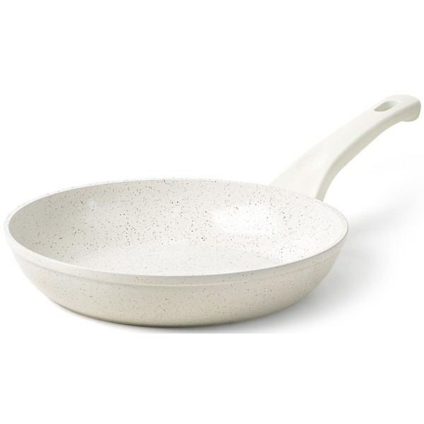 8 Inch Non Stick Frying Pan - White Ceramic Non