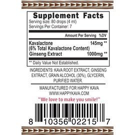 Ginseng Kava Tincture Blend – Noble Kava Root & Ginseng Extract | Herbal Blend for Calm Focus & Vitality | Concentrated Liquid Extract