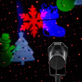 Christmas Animated LED Projector : Outdoor Use : Timer : Multicoloured with Changeable Slides : P014871