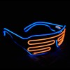 PINFOX Shutter El Wire Neon Rave Glasses Flashing LED Sunglasses