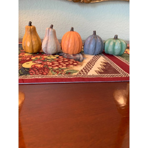 Unbranded Fall Harvest Mini Ceramic Pumpkins, 2 1/2" - 3