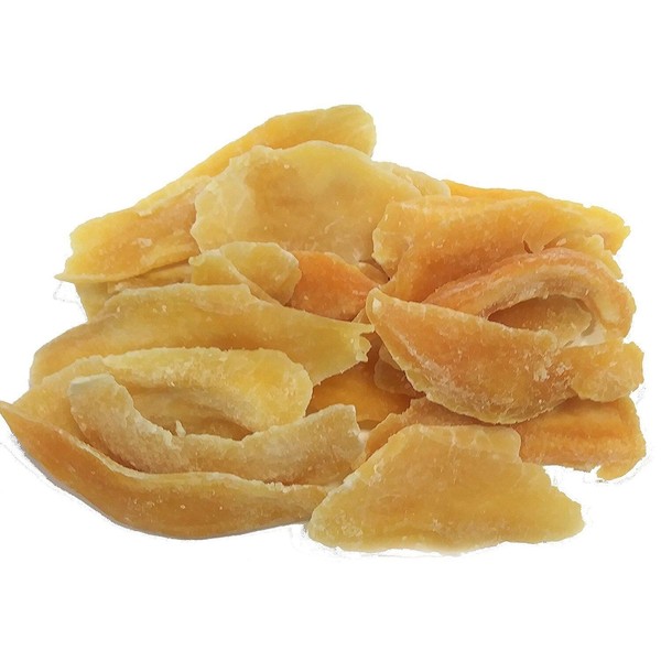 Natural Dried Mango Slices by Its Delish, 2 lbs Bulk Candied Dried Fruit | Low
