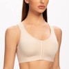 MELENECA Women's Front Fastening Wirefree Post Surgery Plus Size Back