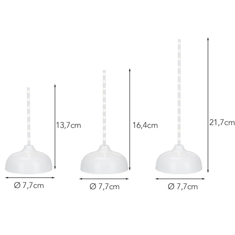 Ideen mit Herz LED rod pedestals, suitable for magnetic folding