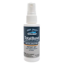 TotalBoat CA Glue Accelerator Spray - TotalBond Activator Spray Instantly Dries Cyanoacrylate Super Glue - 2 oz