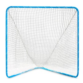 Velocity - Lacrosse Goal - Portable Steel Frame with White Net, Perfect for Youth and Adult Training - Backyard Design – Carolina Blue Frame, White Net