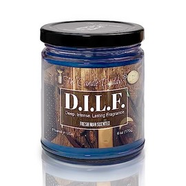 DILF (D.I.L.F.) - Fresh Man Scented - Funny 6 Oz Jar Candle - 40 Hour Burn Time Father's Day