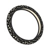 Black Daisy Auto Car Steering Wheel Cover Universal 15 Inch