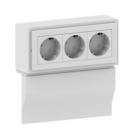 Cablecoach Habengut CC10042 3-Way Socket Unit for Skirting Board Contents: 1 Item