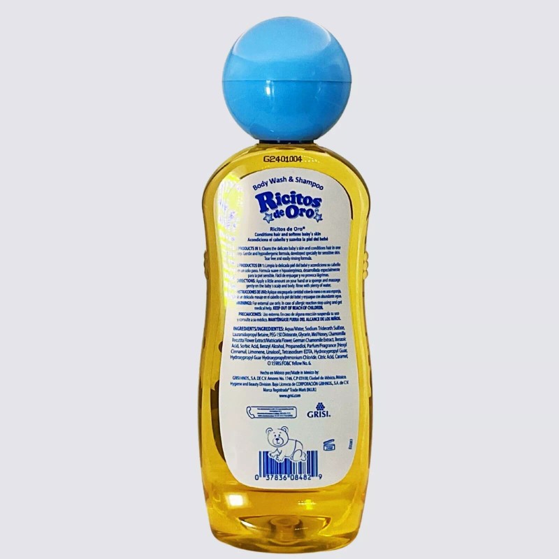 GRISI Ricitos de Oro Baby Shampoo Hypoallergenic 13.5 Oz Chamomile