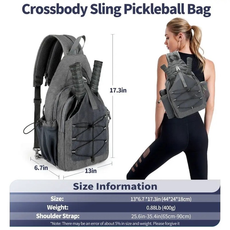 Toolzia Pickleball Backpack Large Capacity Sports Bag with Paddle and