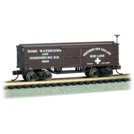 Bachmann Trains - Old-TIME Box CAR - Rome, Watertown and Ogdensburg - N Scale