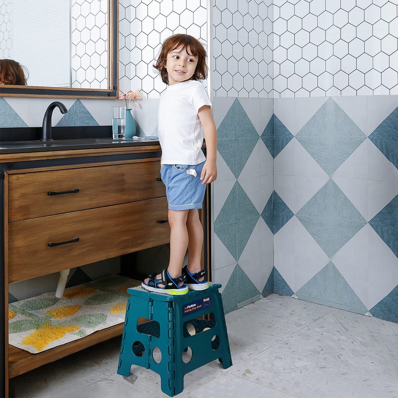 Flottian 13" Folding Step Stool for Adults and Kids Holds