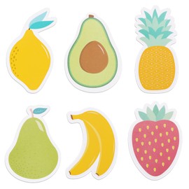 Molain Cute Sticky Notes, 6 Pack Fruit Cartoon Sticky Notes Fruit Shape Markers Flags Cartoon Large Self-Stick Memo Pads Students Home Office Roommates Gifts Tab Supplies 10 x 7 cm