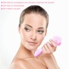 3 cepillos de limpieza facial con mango acrílico, exfoliante facial