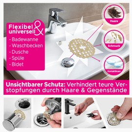 Vixxx Drain Strainer - Pack of 80 Drain Plugs - Biodegradable - Drain Hair Catcher for Sink, Sink and Bathtub