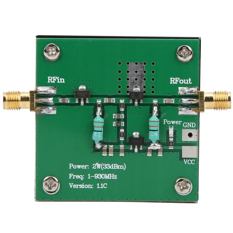 12V DC RF Power Wideband Amplifier Amplification Module 1-930MHz Working