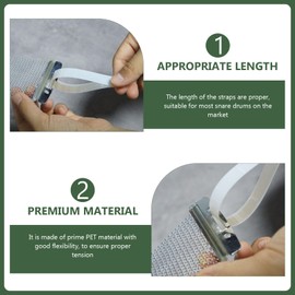 Milisten Snare Wire String 6pcs Parts Pet Accessories Mylar Wires Snare for Professional Nylon Wire Belt Drum Practical Mounting Plastic Tools Musical Strip Belts Fixing Instrument Straps Snare Wire