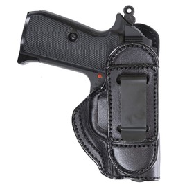Maxx Carry Tuckable IWB Leather Holster for Walther PK380. Inside The Pants Holster for Tuck in Conceal Carry. Black Right Hand.