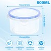 Kssvzz 6 Pack 600 ml Food Storage Containers with Lid,