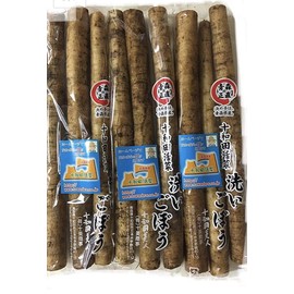 Aomori Prefecture Washed Burdock, Special Cut, 3 Pieces, 10 Bags, Burdock